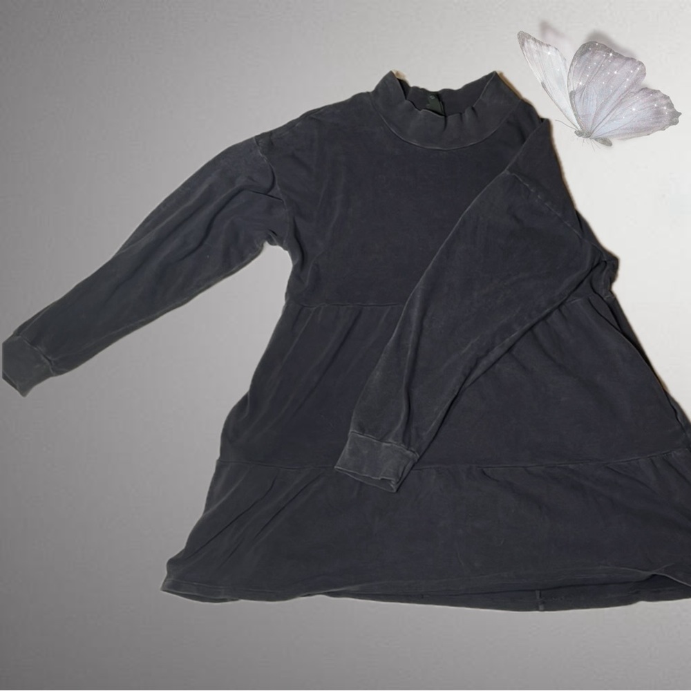 Black turtle neck dress
